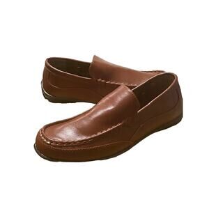 Deer Stags Driving Loafers Synthetic Leather Brown Size 7M